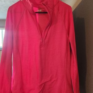 Avia Pink 3/4 zip pullover long sleeve women's top